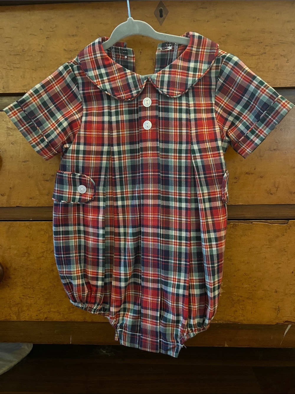 Little English Red Plaid Toddler Bubble - 2T